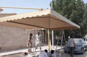 مظلات قماش كوري في الرياض
