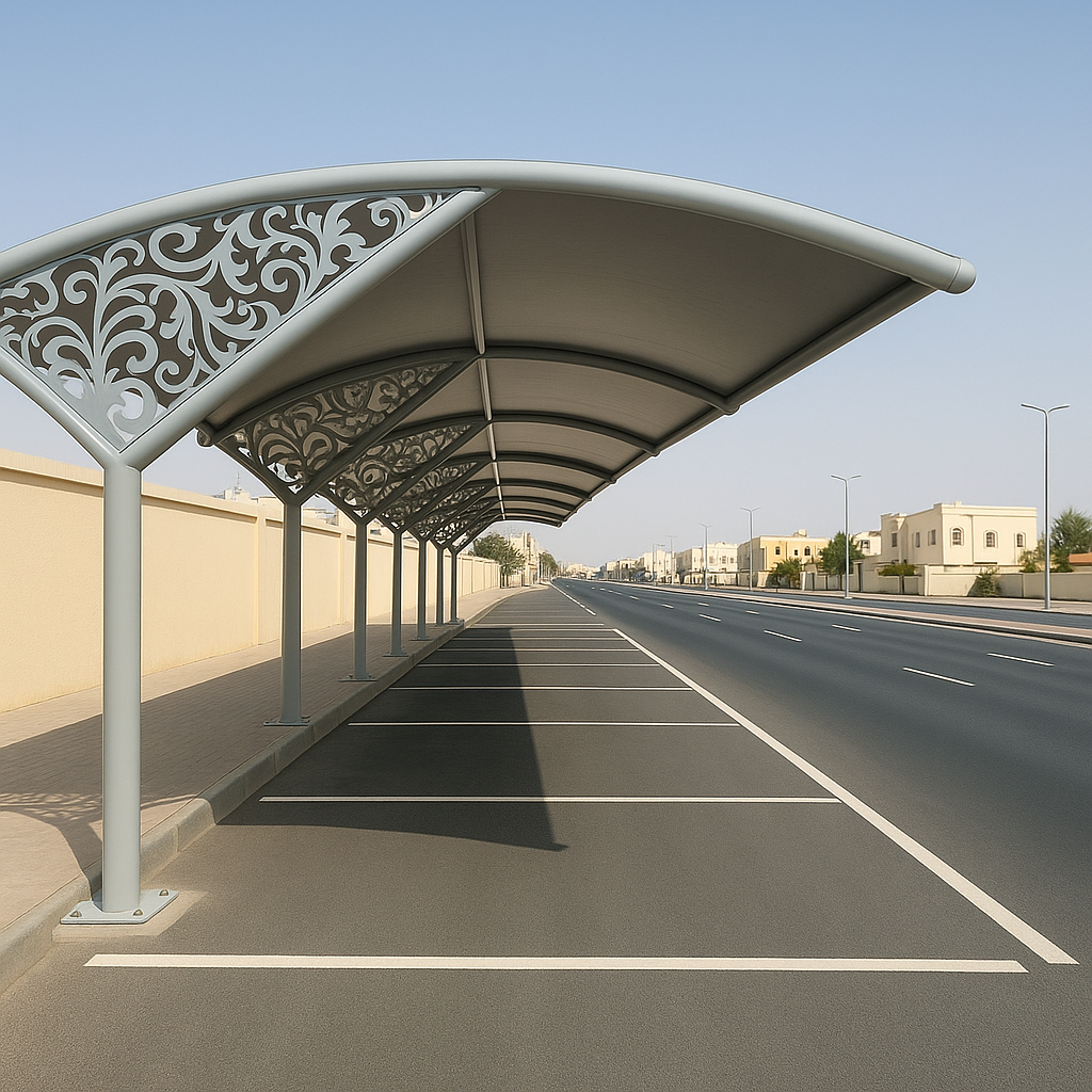 أنواع مظلات مواقف سيارات جدة