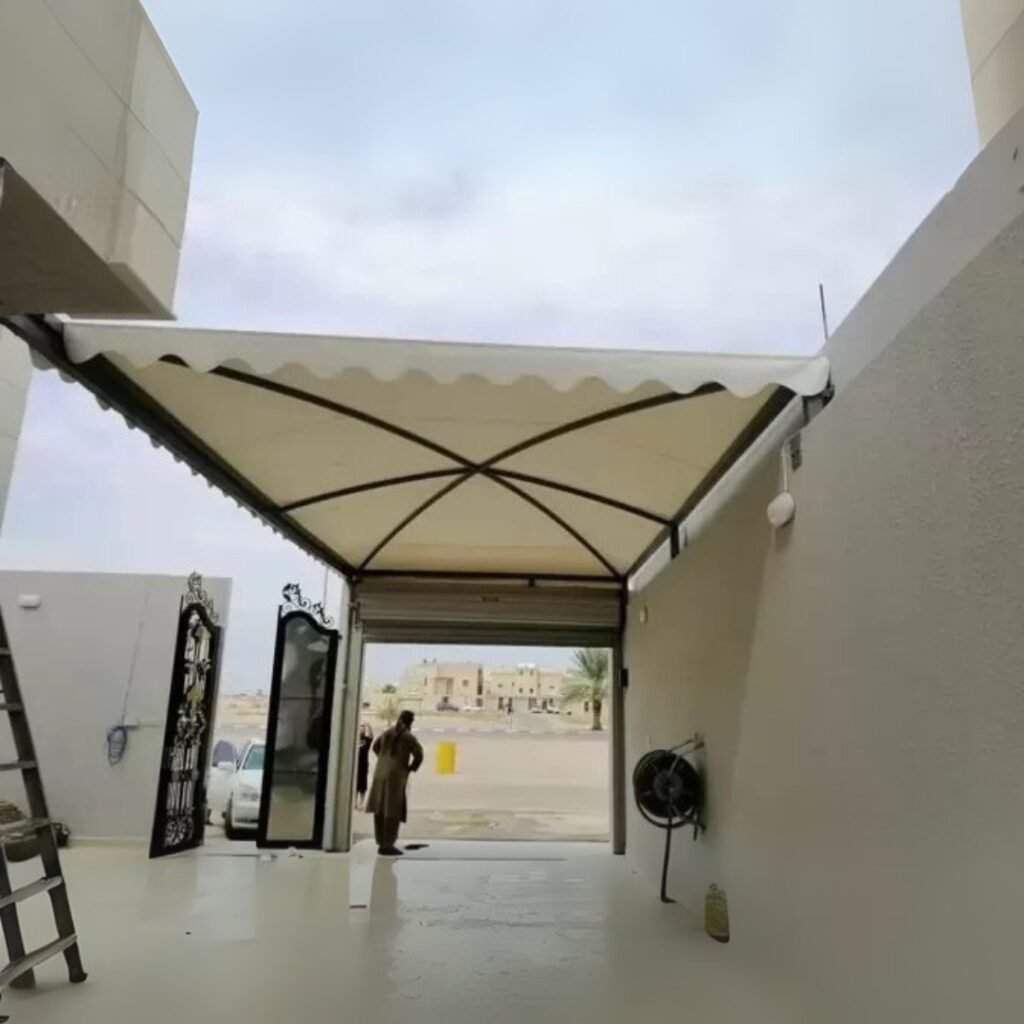 تركيب مظلات جلد جدة في حي ابحر الشمالية